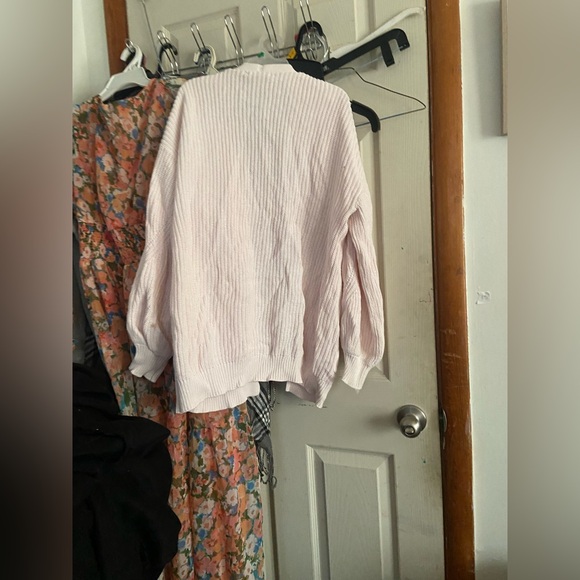Light Pink Ribbed Cardigan - Picture 2 of 2